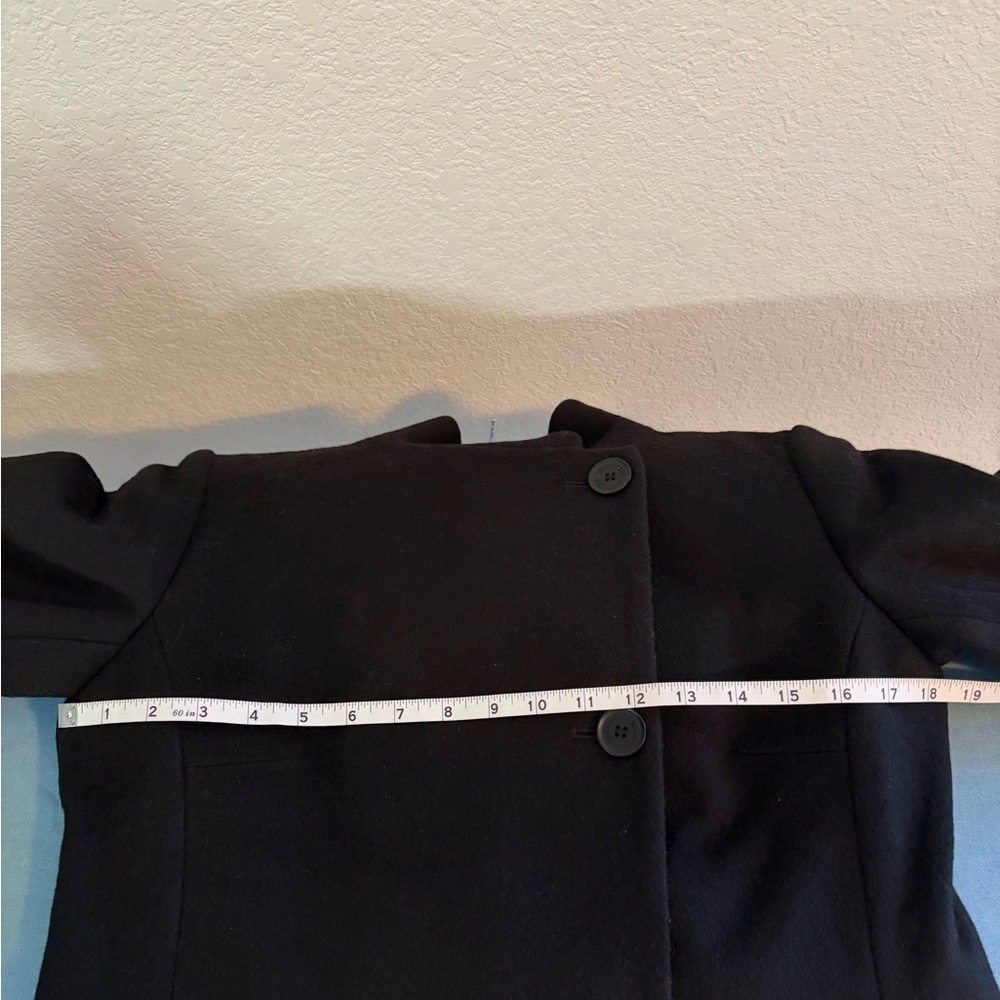 DKNY Asymmetrical Wool Walker Coat Black S - Picture 12 of 16